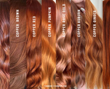 رنگ موی مسی طیف رنگی